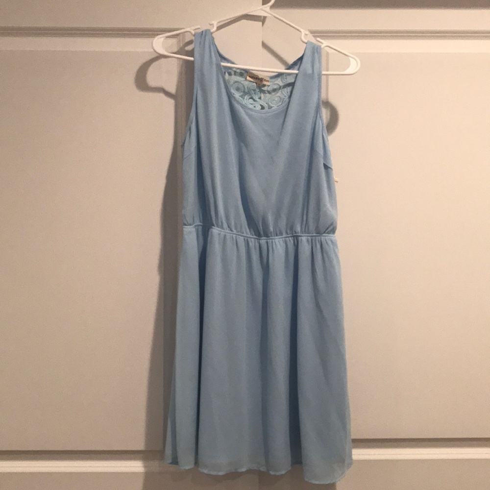 Flowy thigh length dress with lace back